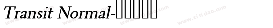 Transit Normal字体转换